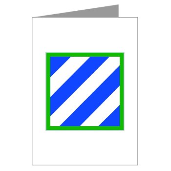 03ID - M01 - 01 - SSI - 3rd Infantry Division with Text Greeting Cards (Pk of 10)