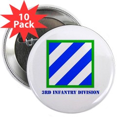 03ID - M01 - 01 - SSI - 3rd Infantry Division with Text 2.25" Button (10 pack)