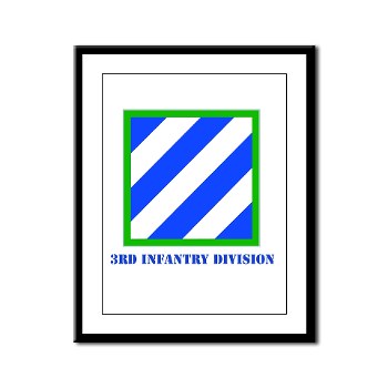 03ID - M01 - 01 - SSI - 3rd Infantry Division with Text Framed Panel Print - Click Image to Close
