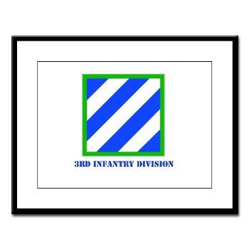 03ID - M01 - 01 - SSI - 3rd Infantry Division with Text Large Framed Print