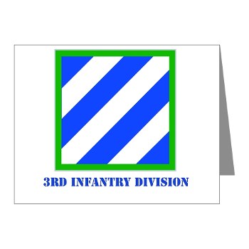 03ID - M01 - 01 - SSI - 3rd Infantry Division with Text Note Cards (Pk of 20)