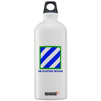 03ID - M01 - 03 - SSI - 3rd Infantry Division with Text Sigg Water Bottle 1.0L