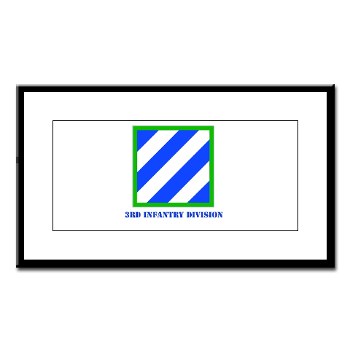 03ID - M01 - 01 - SSI - 3rd Infantry Division with Text Small Framed Print