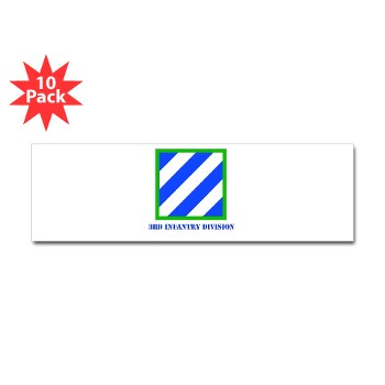 03ID - M01 - 01 - SSI - 3rd Infantry Division with Text Sticker (Bumper 10 pk)