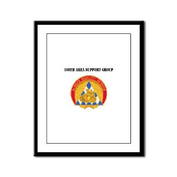 100ASG - M01 - 02 - 100th Area Support Group with Text - Framed Panel Print