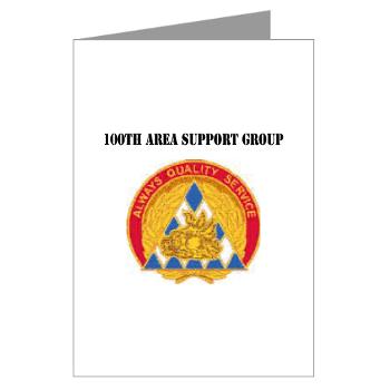 100ASG - M01 - 02 - 100th Area Support Group with Text - Greeting Cards (Pk of 10)
