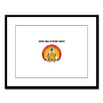 100ASG - M01 - 02 - 100th Area Support Group with Text - Large Framed Print