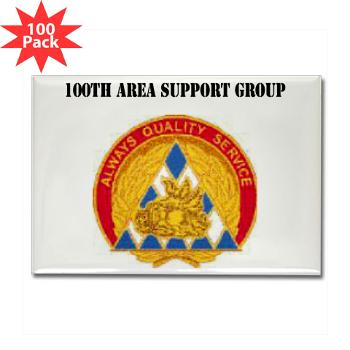 100ASG - M01 - 01 - 100th Area Support Group with Text - Rectangle Magnet (100 pack)