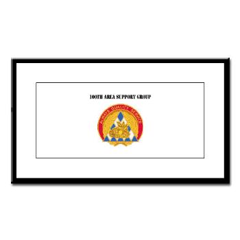 100ASG - M01 - 02 - 100th Area Support Group with Text - Small Framed Print