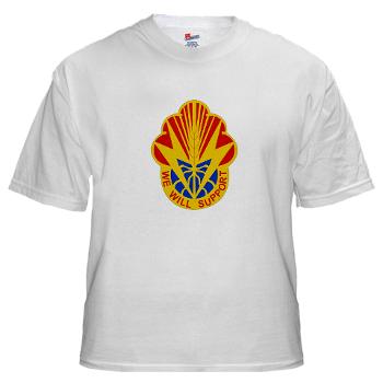 100BSB - A01 - 04 - DUI - 100th Brigade - Support Battalion - White T-Shirt