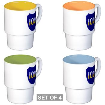 100DIT - M01 - 03 - SSI - 100th Division (Institutional Training) - Stackable Mug Set (4 mugs) - Click Image to Close