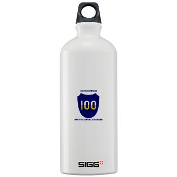 100DIT - M01 - 03 - SSI - 100th Division (Institutional Training) with Text - Sigg Water Bottle 1.0L
