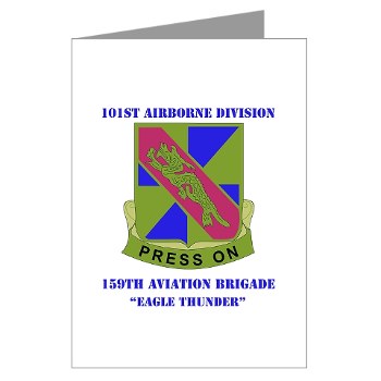 101ABN159CAB - M01 - 02 - DUI - 159th Aviation Bde - Eagle Thunder with Text - Greeting Cards (Pk of 10)