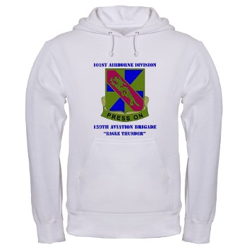 101ABN159CAB - A01 - 03 - DUI - 159th Aviation Bde - Eagle Thunder with Text - Hooded Sweatshirt