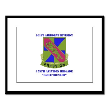 101ABN159CAB - M01 - 02 - DUI - 159th Aviation Bde - Eagle Thunder with Text - Large Framed Print