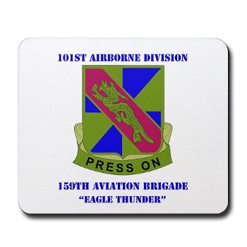 101ABN159CAB - M01 - 03 - DUI - 159th Aviation Bde - Eagle Thunder with Text - Mousepad