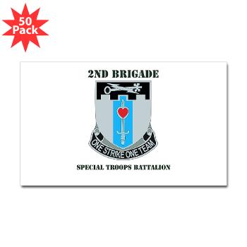 101ABN2BSTB - M01 - 01 - DUI - 2nd Brigade - Special Troops Battalion with Text Sticker (Rectangle 50 pk) - Click Image to Close