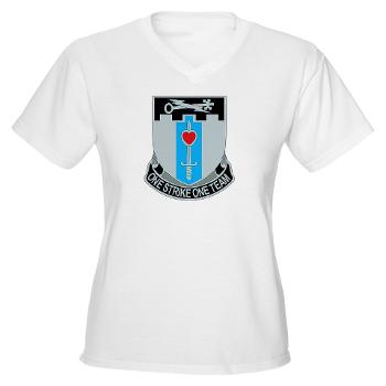 101ABN2BSTB - A01 - 04 - DUI - 2nd Brigade - Special Troops Battalion Women's V-Neck T-Shirt