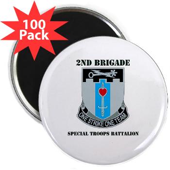 101ABN2BSTB - M01 - 01 - DUI - 2nd Brigade - Special Troops Battalion with Text 2.25" Magnet (100 pack)