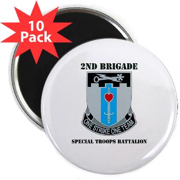 101ABN2BSTB - M01 - 01 - DUI - 2nd Brigade - Special Troops Battalion with Text 2.25" Magnet (10 pack) - Click Image to Close