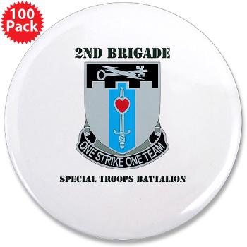 101ABN2BSTB - M01 - 01 - DUI - 2nd Brigade - Special Troops Battalion with Text 3.5" Button (100 pack)
