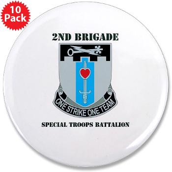 101ABN2BSTB - M01 - 01 - DUI - 2nd Brigade - Special Troops Battalion with Text 3.5" Button (10 pack)