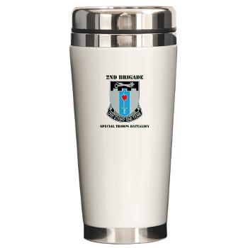 101ABN2BSTB - M01 - 03 - DUI - 2nd Brigade - Special Troops Battalion with Text Ceramic Travel Mug