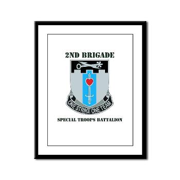 101ABN2BSTB - M01 - 02 - DUI - 2nd Brigade - Special Troops Battalion with Text Framed Panel Print