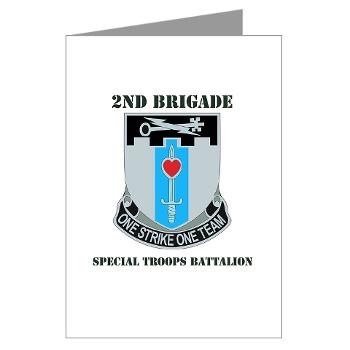 101ABN2BSTB - M01 - 02 - DUI - 2nd Brigade - Special Troops Battalion with Text Greeting Cards (Pk of 10)