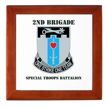 101ABN2BSTB - M01 - 03 - DUI - 2nd Brigade - Special Troops Battalion with Text Keepsake Box