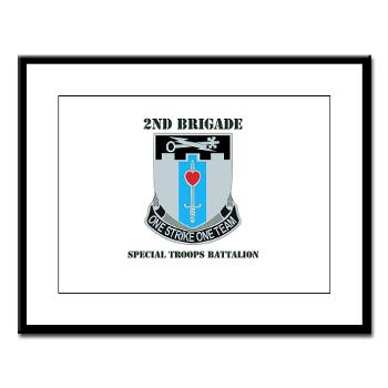101ABN2BSTB - M01 - 02 - DUI - 2nd Brigade - Special Troops Battalion with Text Large Framed Print