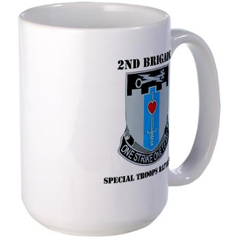101ABN2BSTB - M01 - 03 - DUI - 2nd Brigade - Special Troops Battalion with Text Large Mug