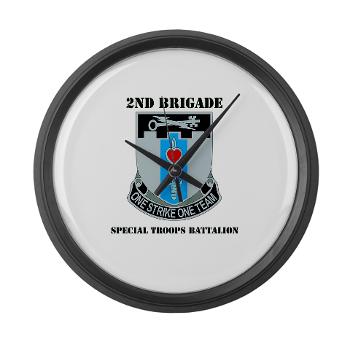 101ABN2BSTB - M01 - 03 - DUI - 2nd Brigade - Special Troops Battalion with Text Large Wall Clock