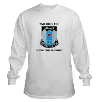 101ABN2BSTB - A01 - 03 - DUI - 2nd Brigade - Special Troops Battalion with Text Long Sleeve T-Shirt
