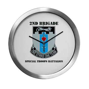 101ABN2BSTB - M01 - 03 - DUI - 2nd Brigade - Special Troops Battalion with Text Modern Wall Clock