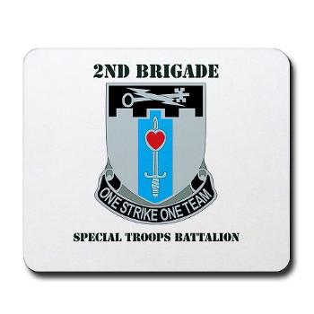101ABN2BSTB - M01 - 03 - DUI - 2nd Brigade - Special Troops Battalion with Text Mousepad