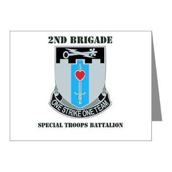 101ABN2BSTB - M01 - 02 - DUI - 2nd Brigade - Special Troops Battalion with Text Note Cards (Pk of 20)