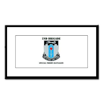 101ABN2BSTB - M01 - 02 - DUI - 2nd Brigade - Special Troops Battalion with Text Small Framed Print