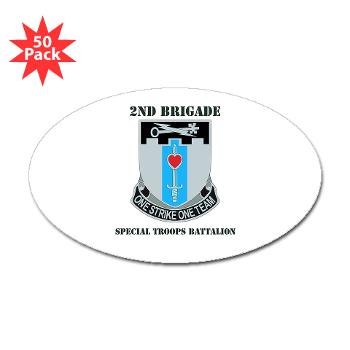 101ABN2BSTB - M01 - 01 - DUI - 2nd Brigade - Special Troops Battalion with Text Sticker (Oval 50 pk)