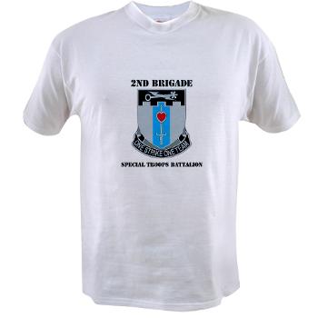 101ABN2BSTB - A01 - 04 - DUI - 2nd Brigade - Special Troops Battalion with Text Value T-Shirt