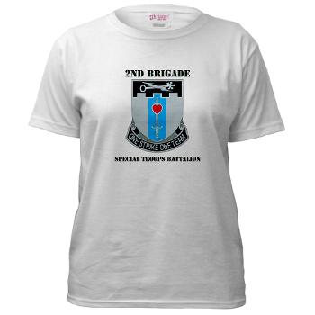 101ABN2BSTB - A01 - 04 - DUI - 2nd Brigade - Special Troops Battalion with Text Women's T-Shirt