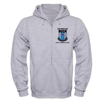 101ABN2BSTB - A01 - 03 - DUI - 2nd Brigade - Special Troops Battalion with Text Zip Hoodie