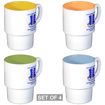 101ABN3BCT - M01 - 03 - DUI - 3rd BCT - Rakkasans with Text - Stackable Mug Set (4 mugs)