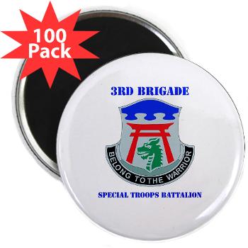 101ABN3BSTB - M01 - 01 - DUI - 3rd Brigade - Special Troops Battalion with Text - 2.25" Magnet (100 pack)