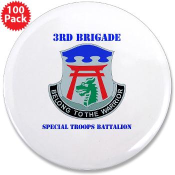 101ABN3BSTB - M01 - 01 - DUI - 3rd Brigade - Special Troops Battalion with Text - 3.5" Button (100 pack)
