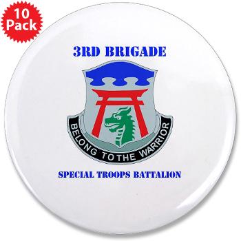 101ABN3BSTB - M01 - 01 - DUI - 3rd Brigade - Special Troops Battalion with Text - 3.5" Button (10 pack)