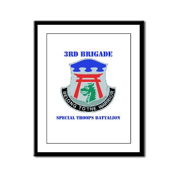 101ABN3BSTB - M01 - 02 - DUI - 3rd Brigade - Special Troops Battalion with Text - Framed Panel Print