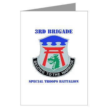 101ABN3BSTB - M01 - 02 - DUI - 3rd Brigade - Special Troops Battalion with Text - Greeting Cards (Pk of 10)