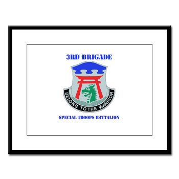 101ABN3BSTB - M01 - 02 - DUI - 3rd Brigade - Special Troops Battalion with Text - Large Framed Print