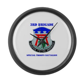 101ABN3BSTB - M01 - 03 - DUI - 3rd Brigade - Special Troops Battalion with Text - Large Wall Clock